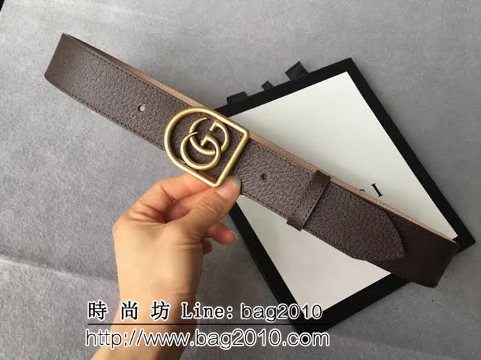 古馳CUCCI G家優質頭層牛皮豬皮紋 配純銅扣男士皮帶 GHG1259